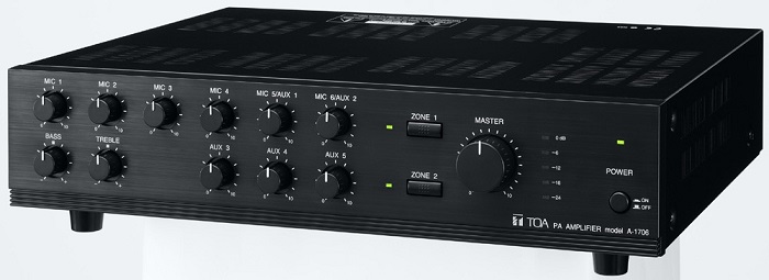 Mixer Amplifier chọn 2 vùng 60W TOA A-1706