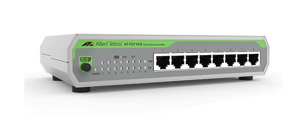 8-port 10/100TX Unmanaged Fast Ethenet Switch ALLIED TELESIS AT-FS710/8E 
