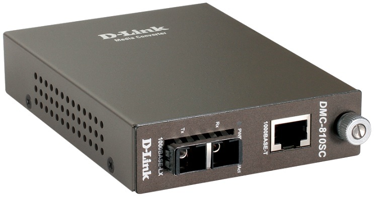 1000Base-TX (UTP) to 1000Base-LX (SC) Single-mode Media Converter D-Link DMC-810SC/E