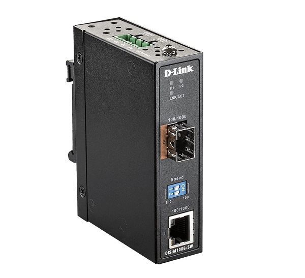 Gigabit Industrial Unmanaged Media Converter D-Link DIS-M100G-SW 