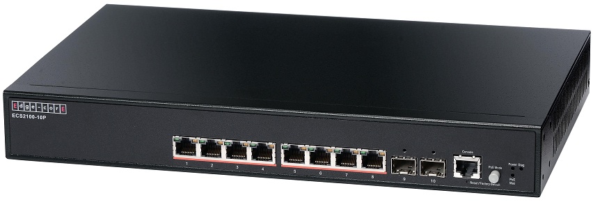 8-Port Gigabit Web-Smart Pro Switch PoE Edgecore ECS2100-10P
