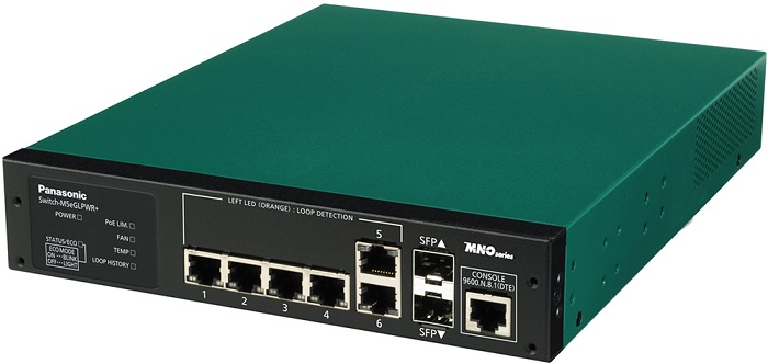 4 port 10/100/1000Mbps PoE+ Switch PANASONIC PN28058