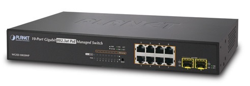 8-port 10/100/1000Mbps PoE Switch PLANET WGSD-10020HP