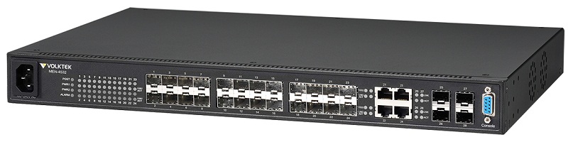 28 Port Gigabit Managed Fiber Switch VolkTek MEN-4532