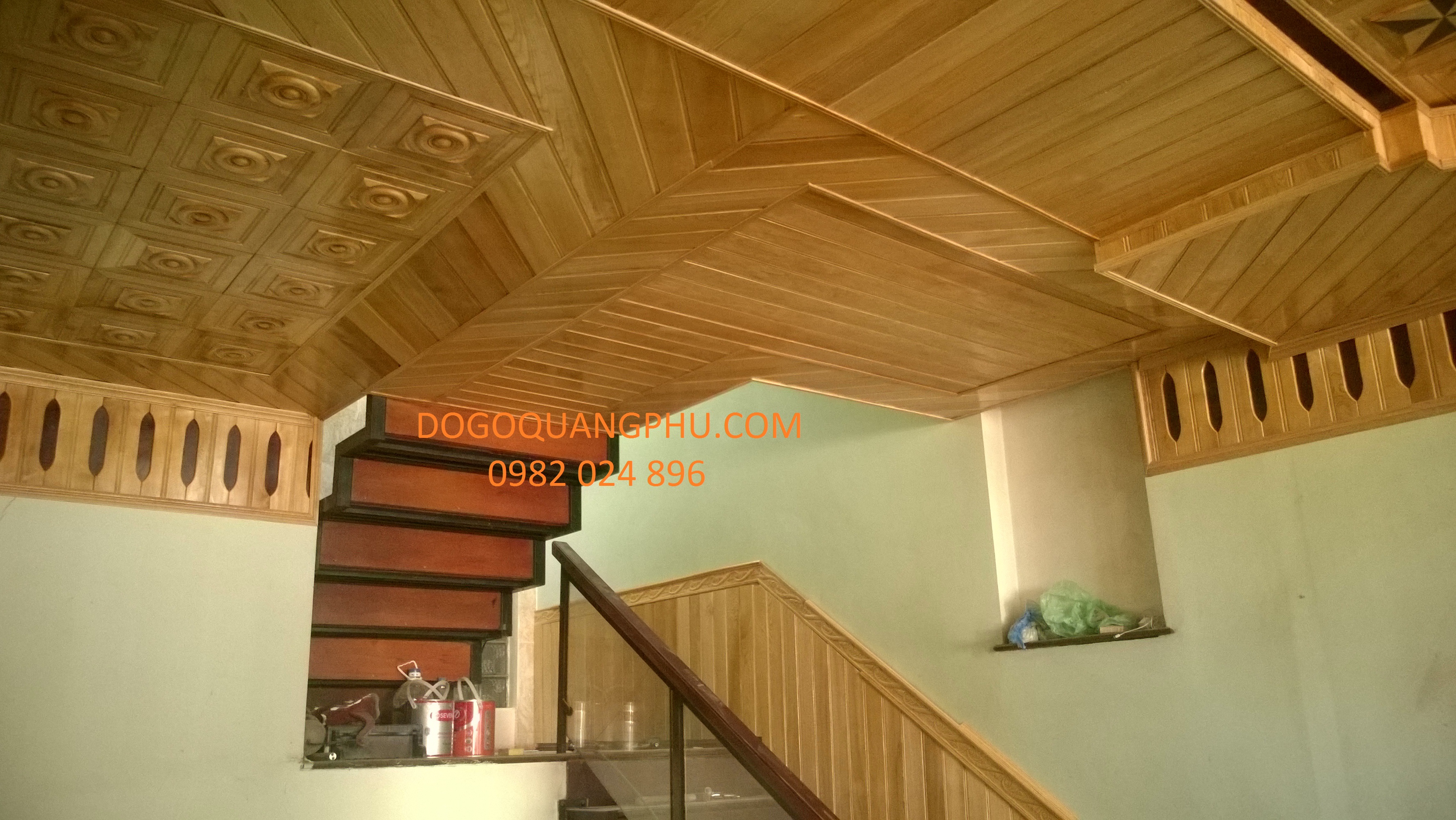 Các mẫu trần nhà bằng gỗ đẹp: