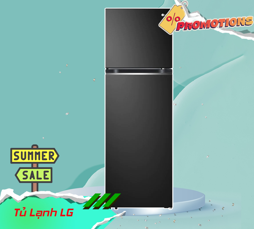  BÁN TRẢ GÓP Tủ Lạnh LG Inverter 266L GV-B262BL