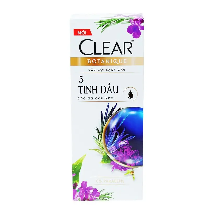 Dầu gội Clear Botanique 5 tinh dầu hộp 650g