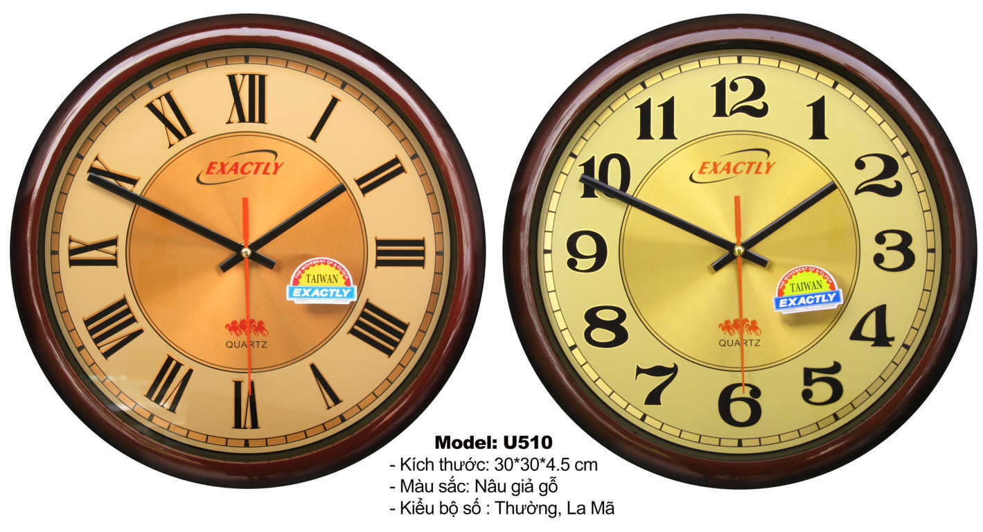 Đồng hồ treo tường U510 | đồng hồ sang trọng giá rẻ