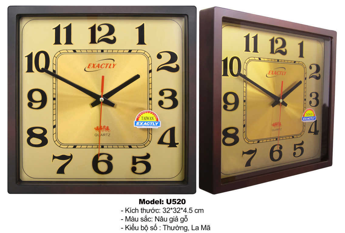 Đồng hồ treo tường U520 | đồng hồ sang trọng giá rẻ