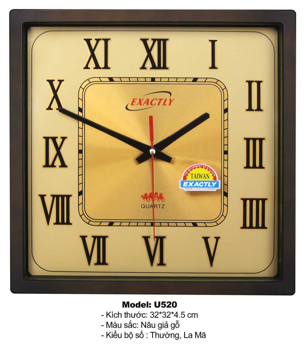 Đồng hồ treo tường U520 | đồng hồ sang trọng giá rẻ