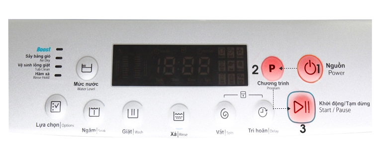 các bước giặt thông dụng của máy giặt electrolux
