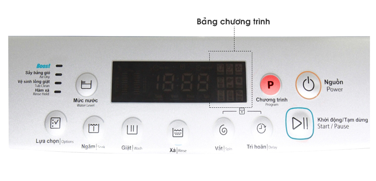 Chương trình giặt của máy giặt Electrolux EWT903XS