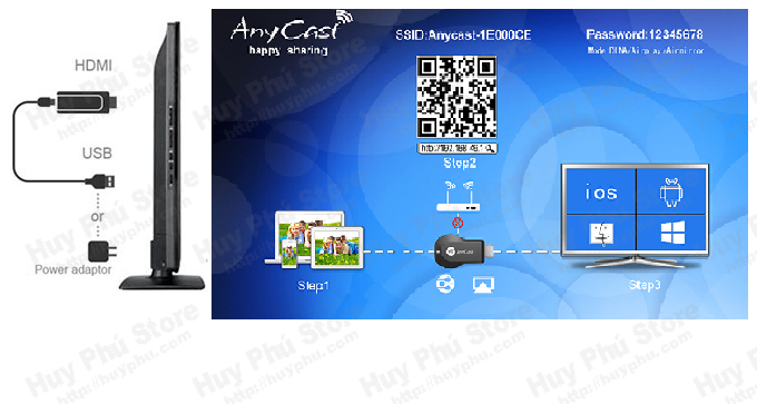 Hướng dẫn sử dụng HDMI không dây Anycast với điện thoại Android. Hướng dẫn sử dụng HDMI không dây Anycast với điện thoại Android.