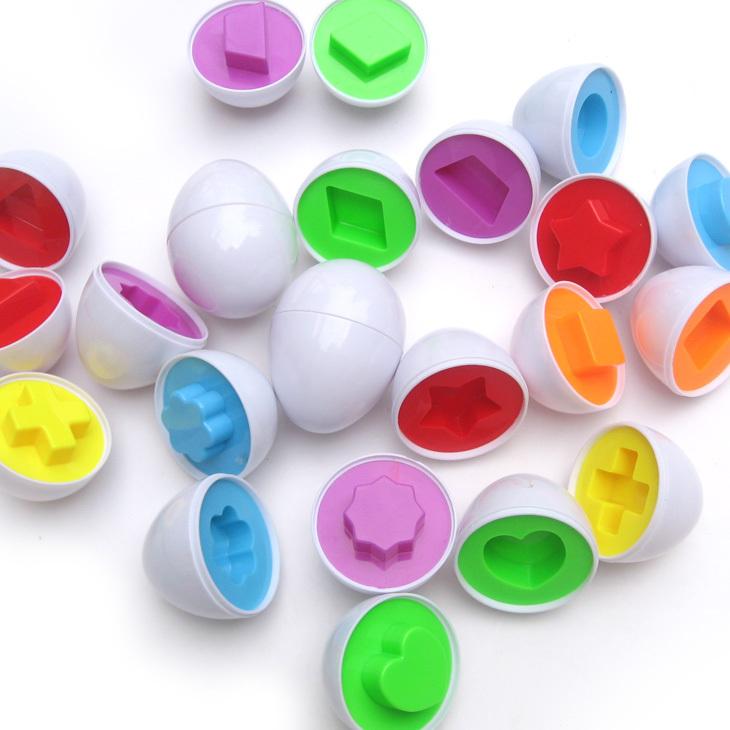 Combo 6 trứng đồ chơi giúp bé học hình ảnh và màu sắc