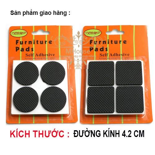 Bộ 4 miếng lót kê chân bàn ghế giường tủ 