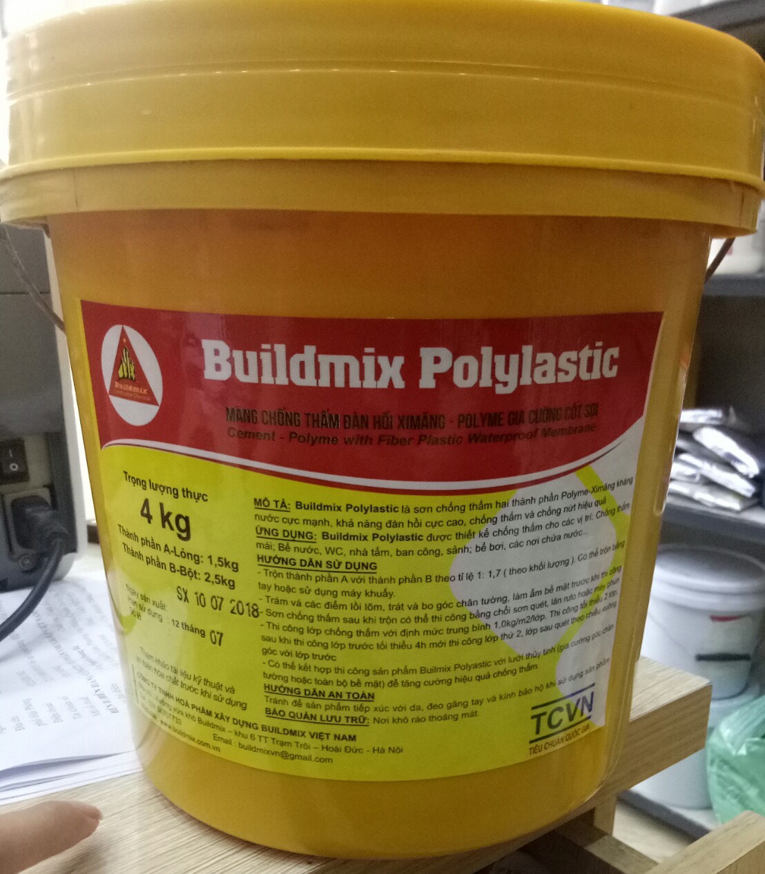 SƠN CHỐNG THẤM HAI THÀNH PHẦN BUILDMIX POLYLASTIC SƠN CHỐNG THẤM HAI THÀNH PHẦN BUILDMIX POLYLASTIC