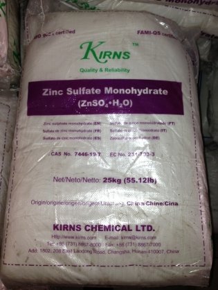 MUA BÁN ZINC SULPHATE MONOHYDRATE – ZnSO4.H2O (TQ)- KV MUA BÁN ZINC SULPHATE MONOHYDRATE – ZnSO4.H2O (TQ)- KV