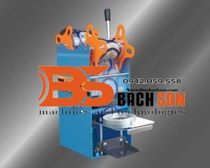 Máy dán miệng ly tự động Bách Sơn Máy dán miệng ly tự động Bách Sơn