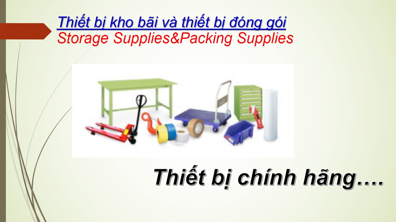 Thiết bị kho bãi và thiết bị đóng gói