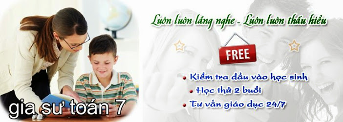 Gia sư toán lớp 7 tại Hà Nội