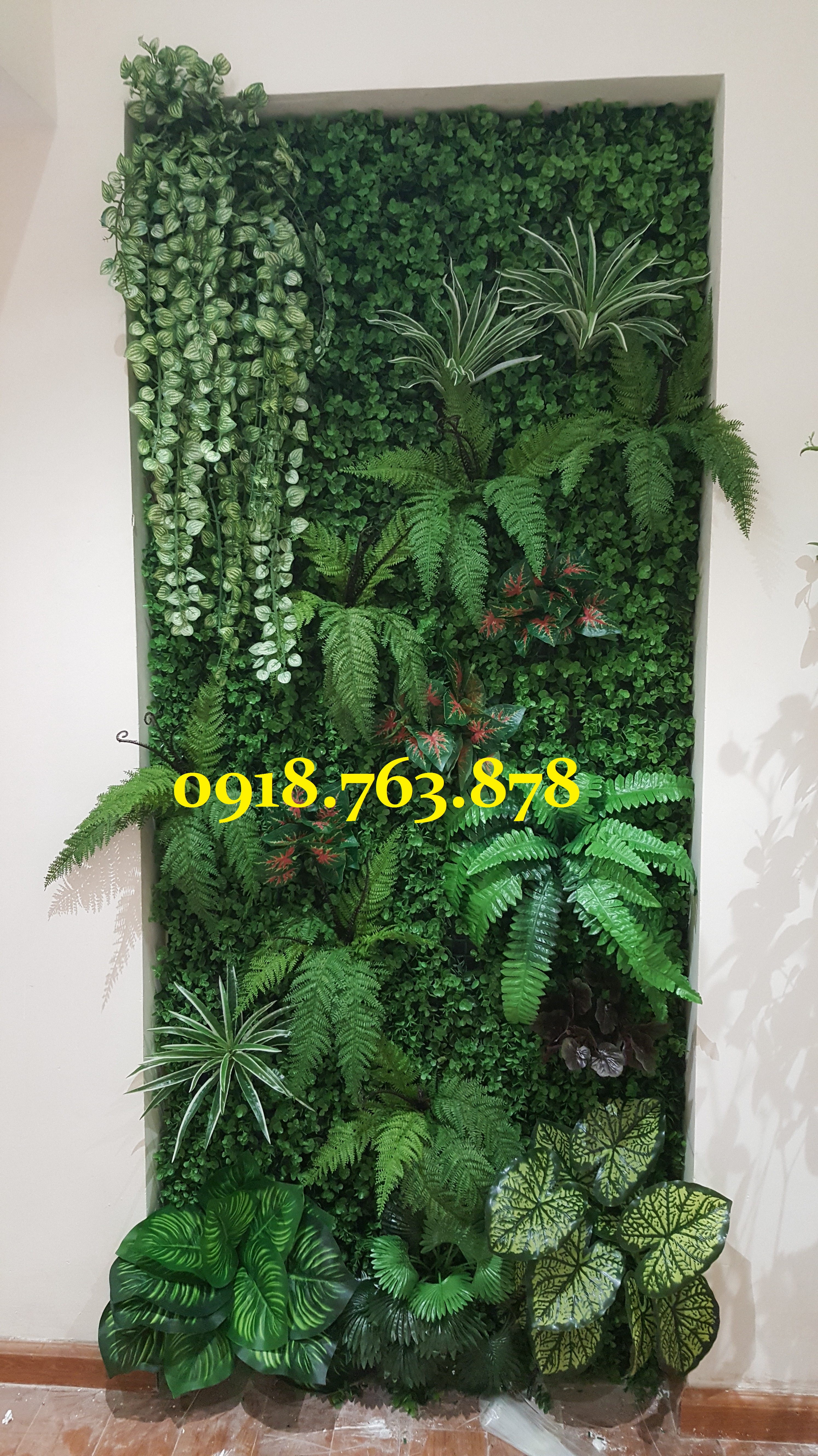 Tường cây giả cỏ giả trang trí mọi không gian Tường cây giả cỏ giả trang trí mọi không gian