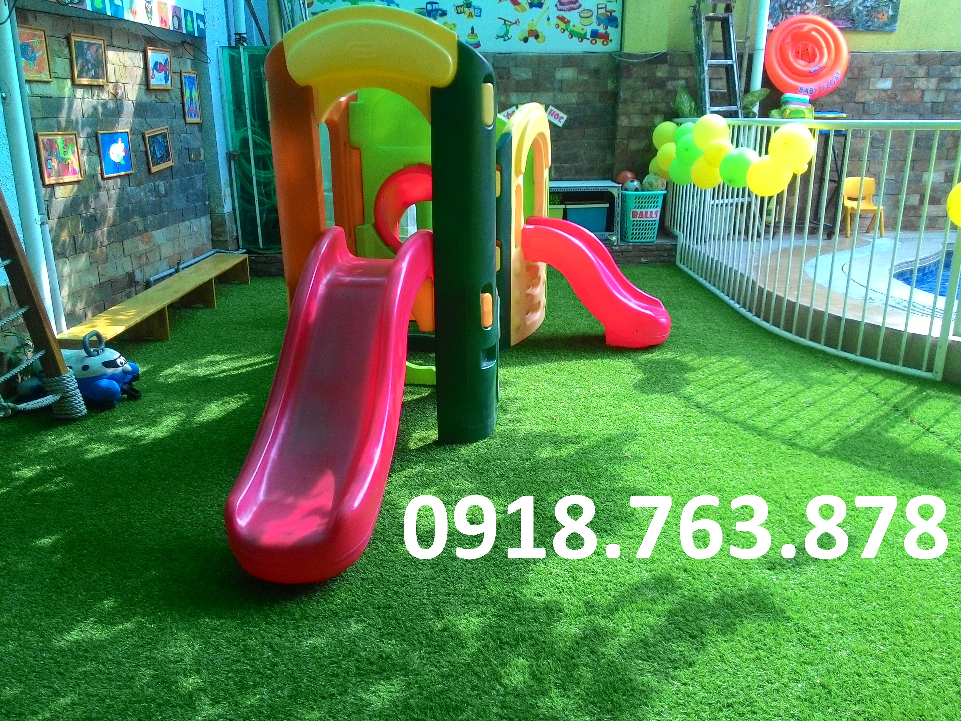 Lắp đặt cỏ nhân tạo tại mầm non Trẻ Em Toàn Cầu quận 3 Lắp đặt cỏ nhân tạo tại mầm non Trẻ Em Toàn Cầu quận 3