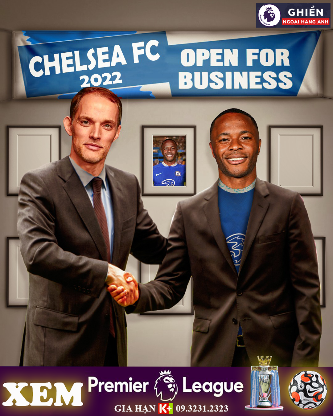 Sterling chính thức ra mắt Chelsea