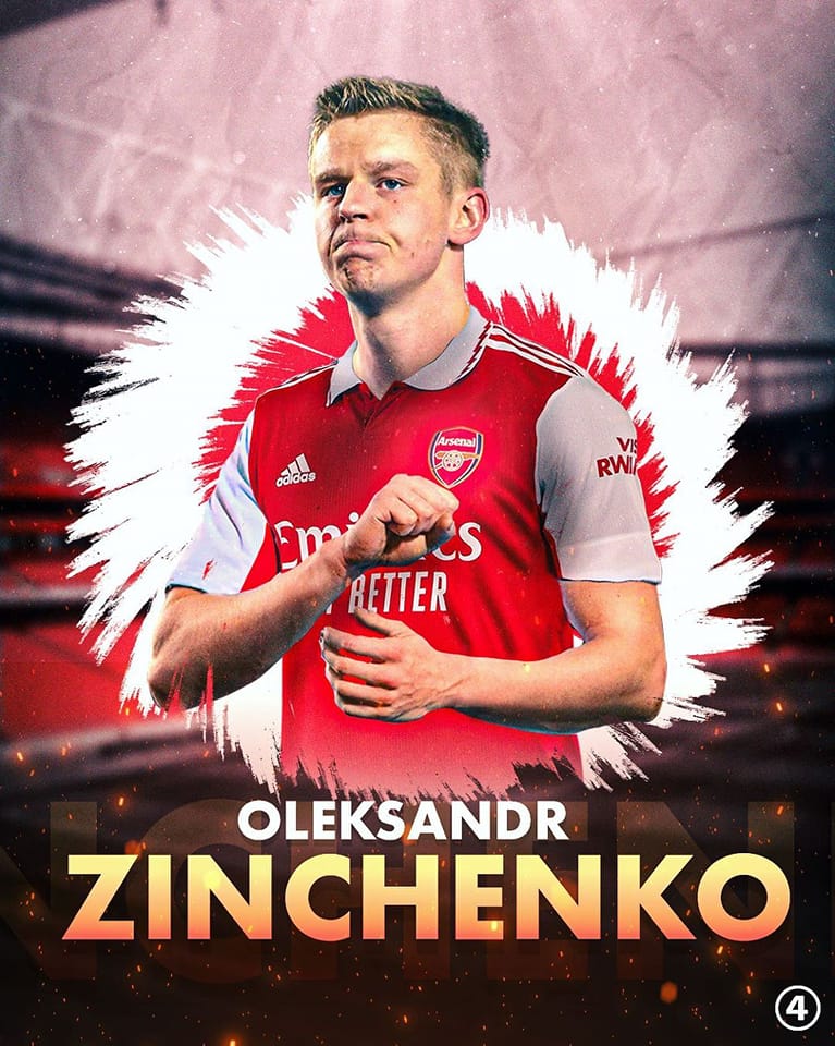 Arsenal đạt thỏa thuận chiêu mộ Zinchenko từ Man City