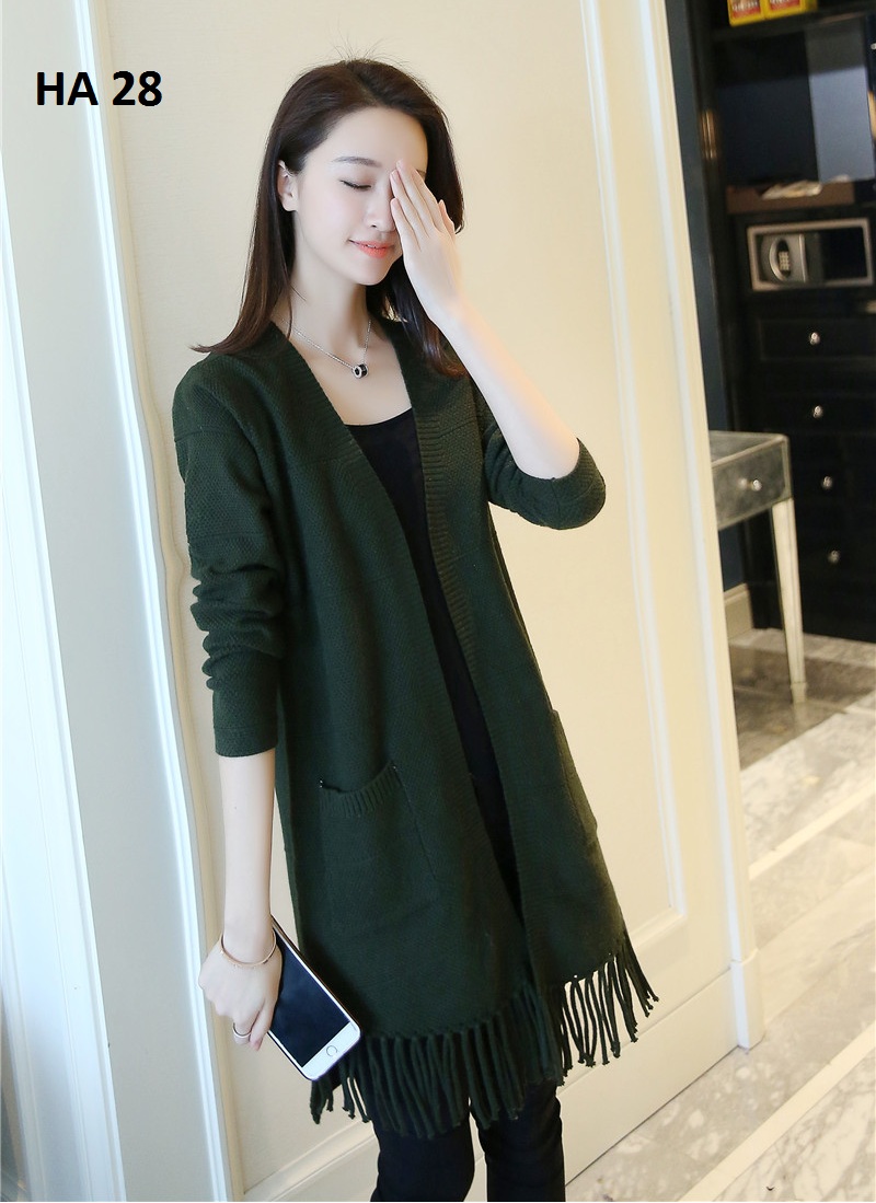 Áo cardigan nữ dáng dài HA 28