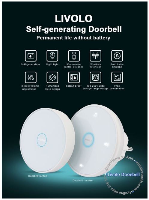 Chuông cửa Door Bell Livolo VL-D101K và VL-D101EU