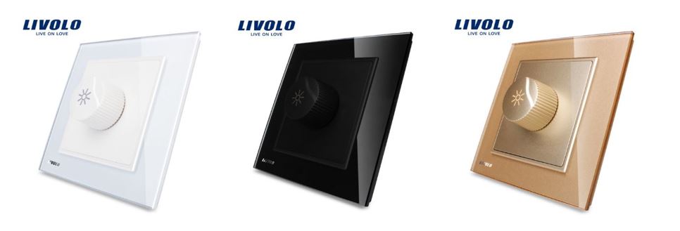 Công tắc điều chỉnh độ sáng mặt kính Livolo VL-W291G