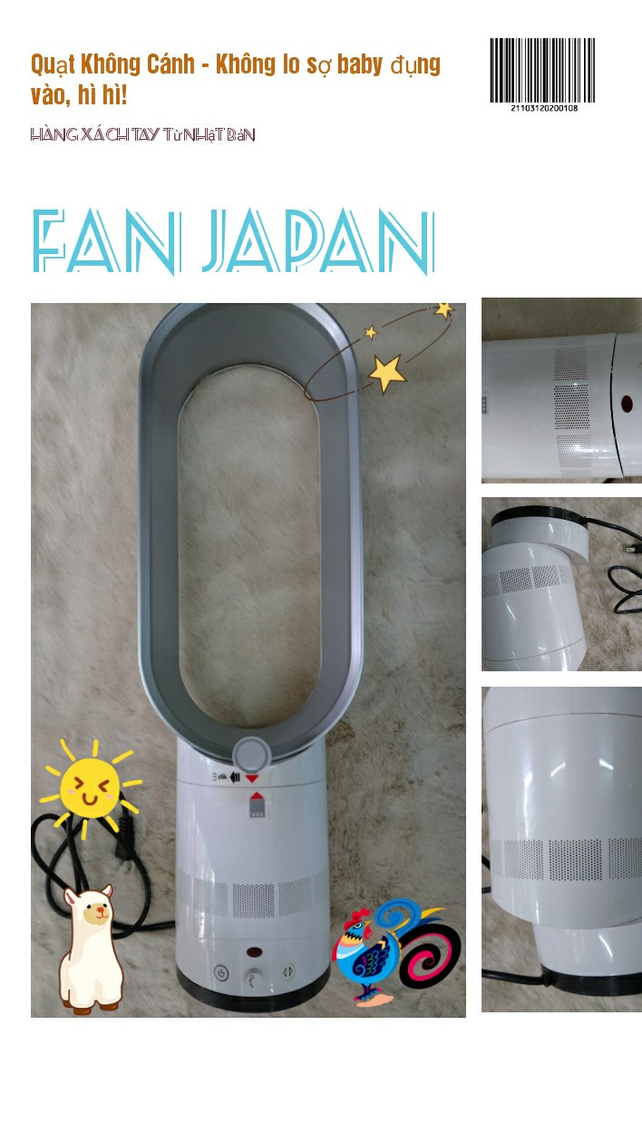 Quạt Không Cánh - Hàng xách tay từ Nhật Bản Quạt Không Cánh - Hàng xách tay từ Nhật Bản