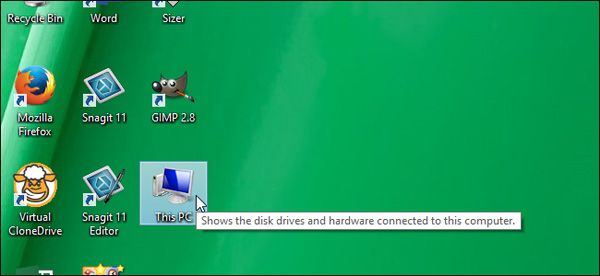 Hướng dẫn hiển thị My Computer trên Desktop Windows 8.1, 10 Hướng dẫn hiển thị My Computer trên Desktop Windows 8.1, 10