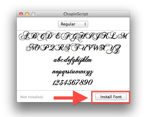 cai dat font mac os