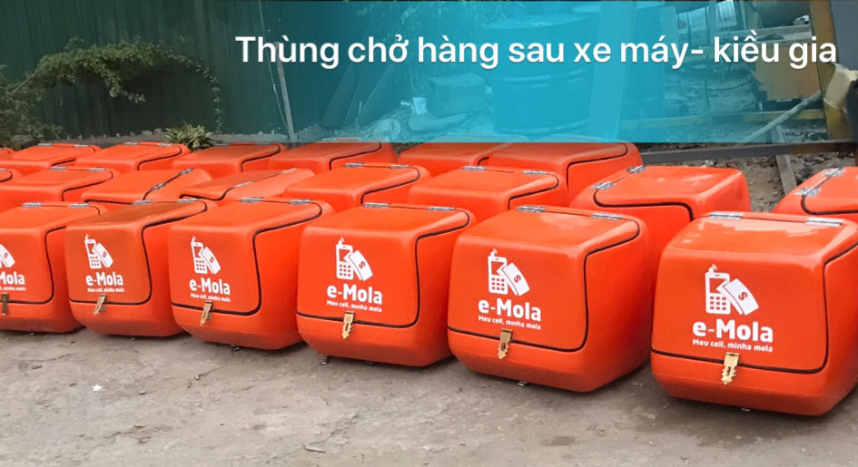 sản xuất 100 thùng chở hàng sau xe máy, giao hàng tại trung quốc