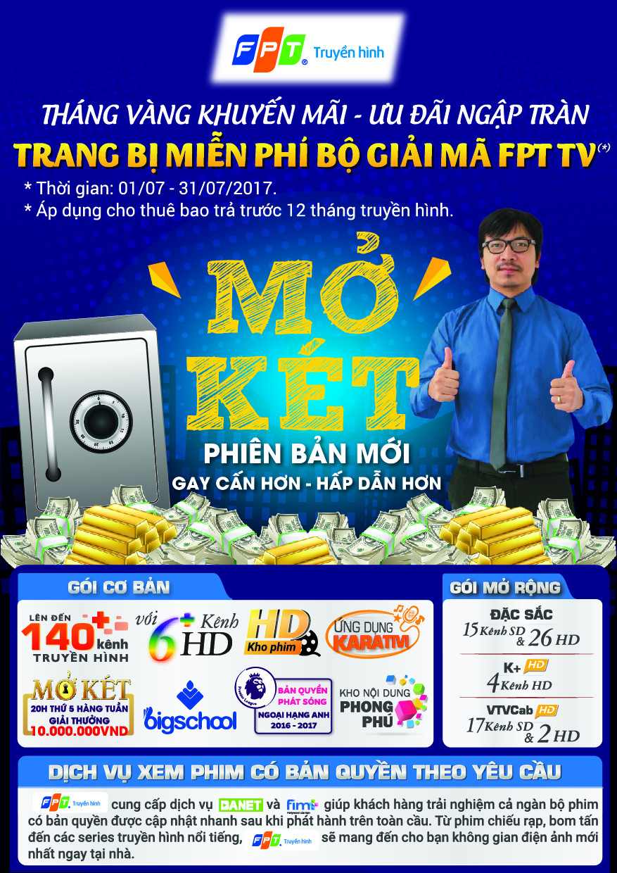 KHUYẾN MÃI CỰC SỐC TẶNG THÁNG CƯỚC - 07/2017 KHUYẾN MÃI CỰC SỐC TẶNG THÁNG CƯỚC - 07/2017