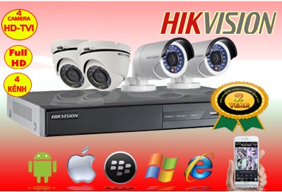 Trọn bộ camera HD TVI 2 Megapixel