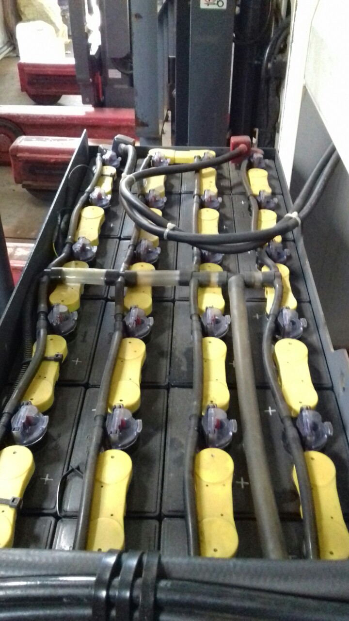 ác quy Xe nâng điện đứng lái NICHIYU FBRM14-75,1,4 tấn,sx 2012