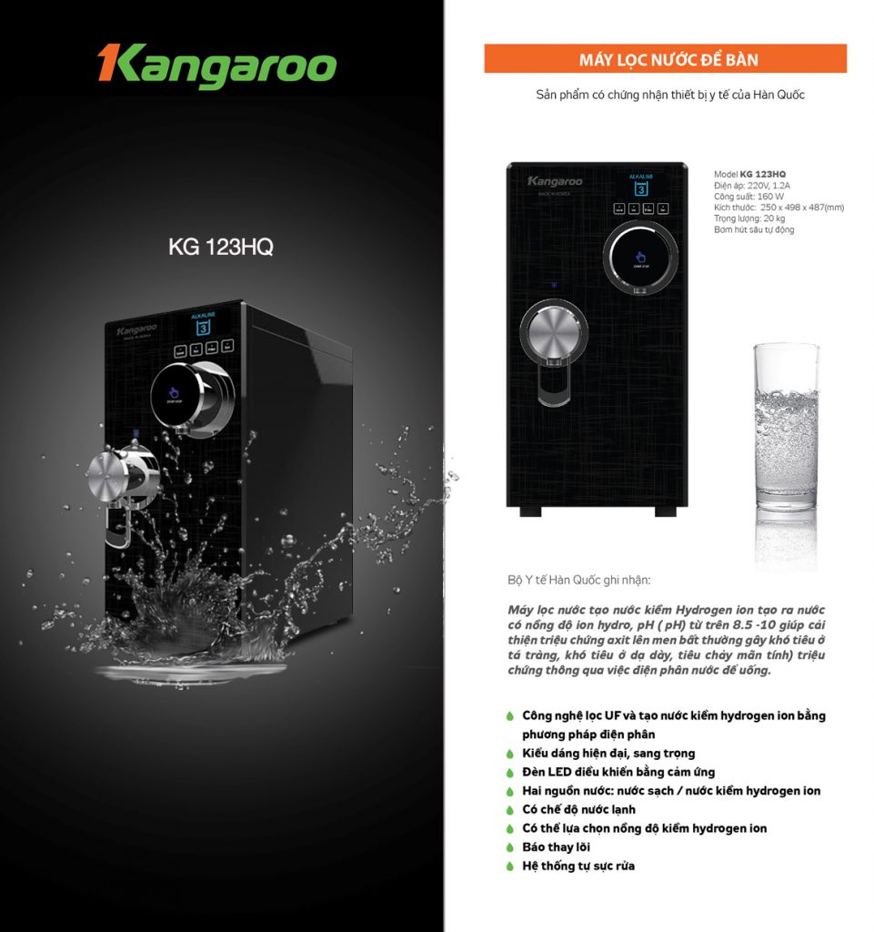 Máy lọc nước Kangaroo Hydrogen KG123HQ