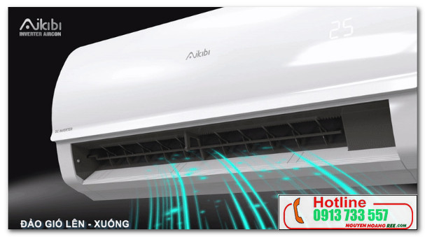 Máy lạnh Aikibi 1.5 HP đảo 4 hướng gió tự động