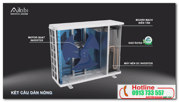 Máy lạnh Aikibi 2.0HP có chức năng vệ sinh dàn lạnh