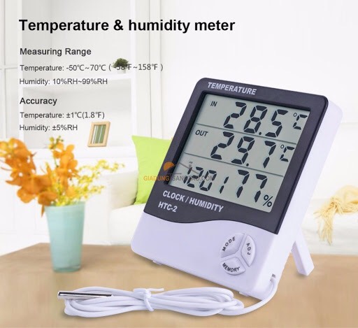 Đồng hồ thông minh đo nhiệt độ và độ ẩm HTC-2 