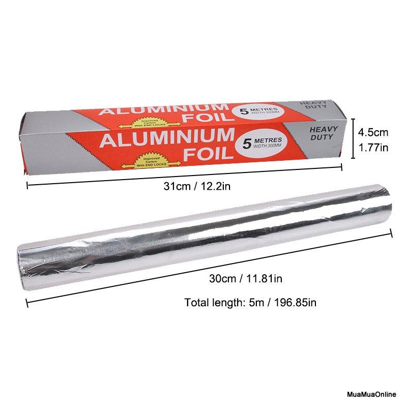 Cuộn Giấy Bạc Bọc Thực Phẩm Aluminium Cao Cấp (dài 5m)