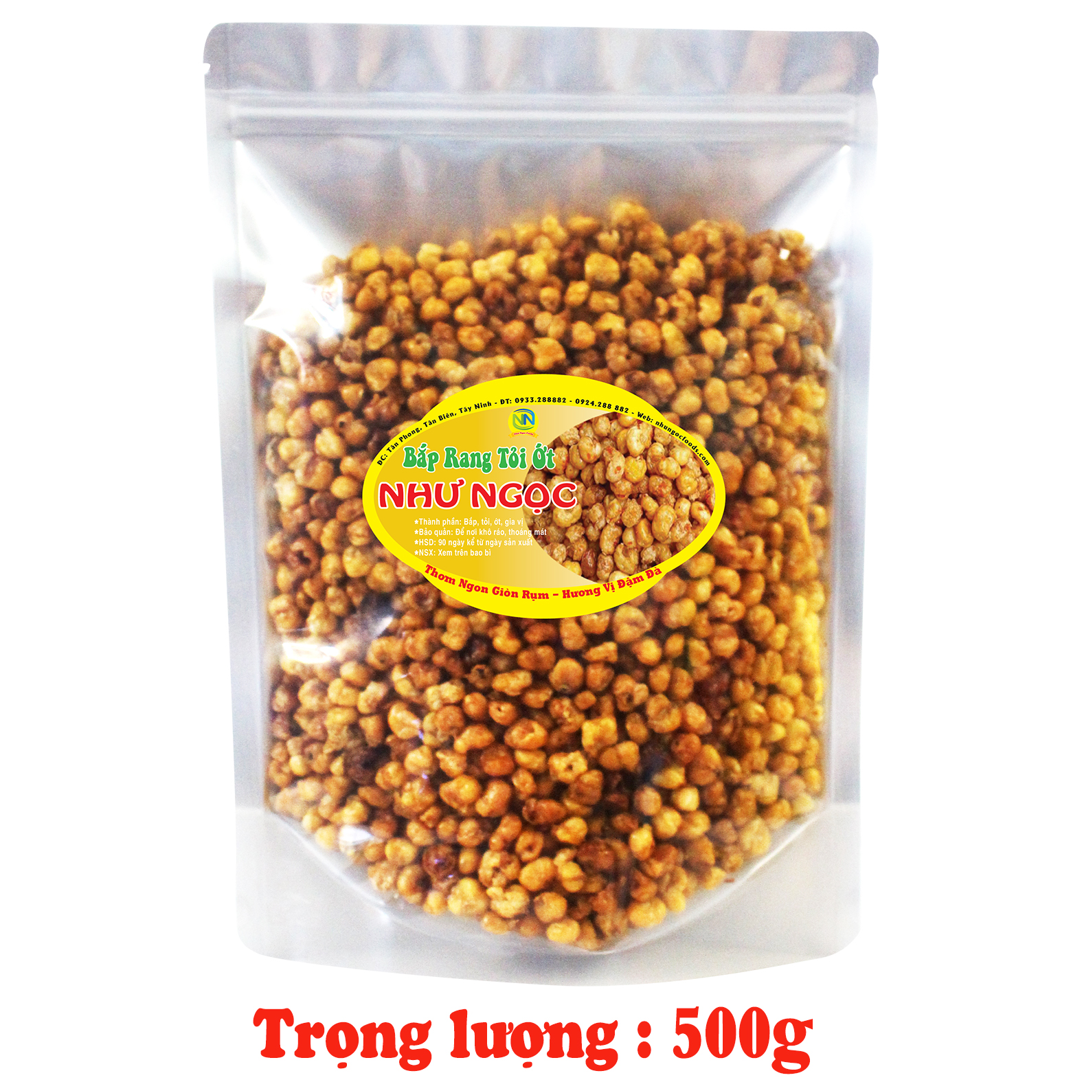 Bắp Rang Tỏi Ớt Gói_500g