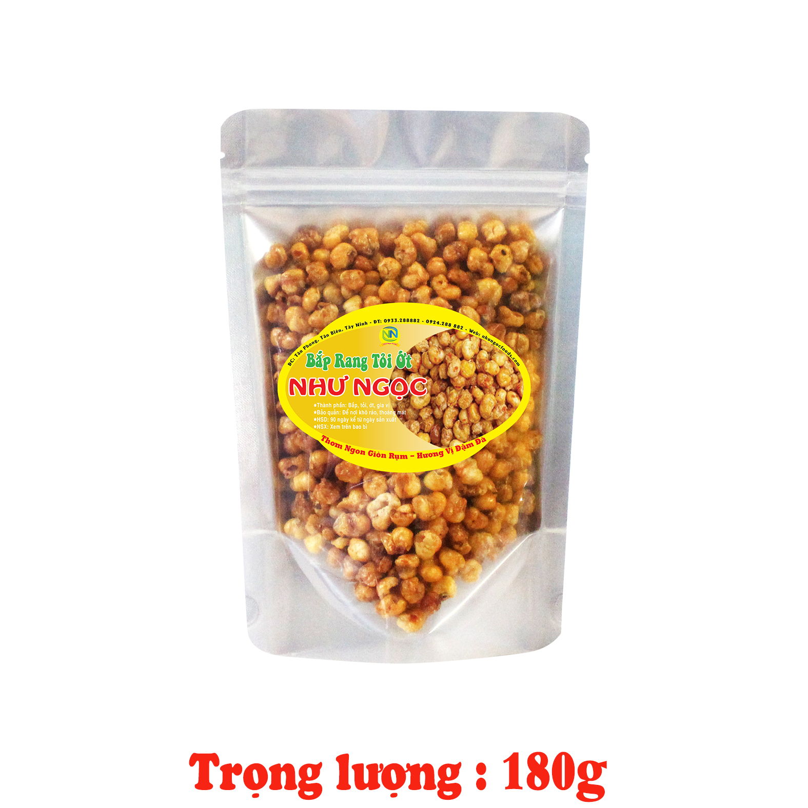 Bắp Rang Tỏi Ớt Gói_180g