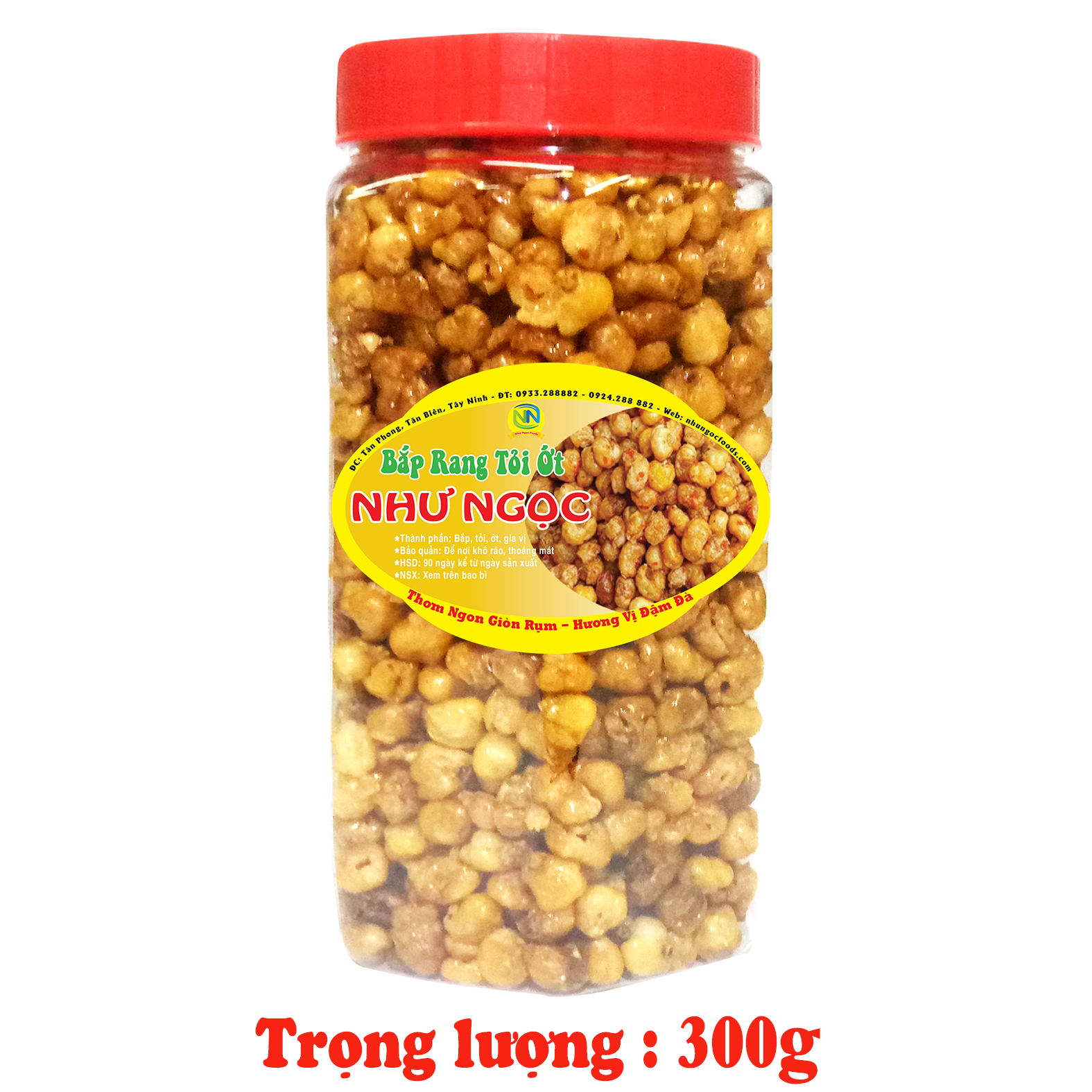 Bắp Rang Tỏi Ớt Hủ_300g