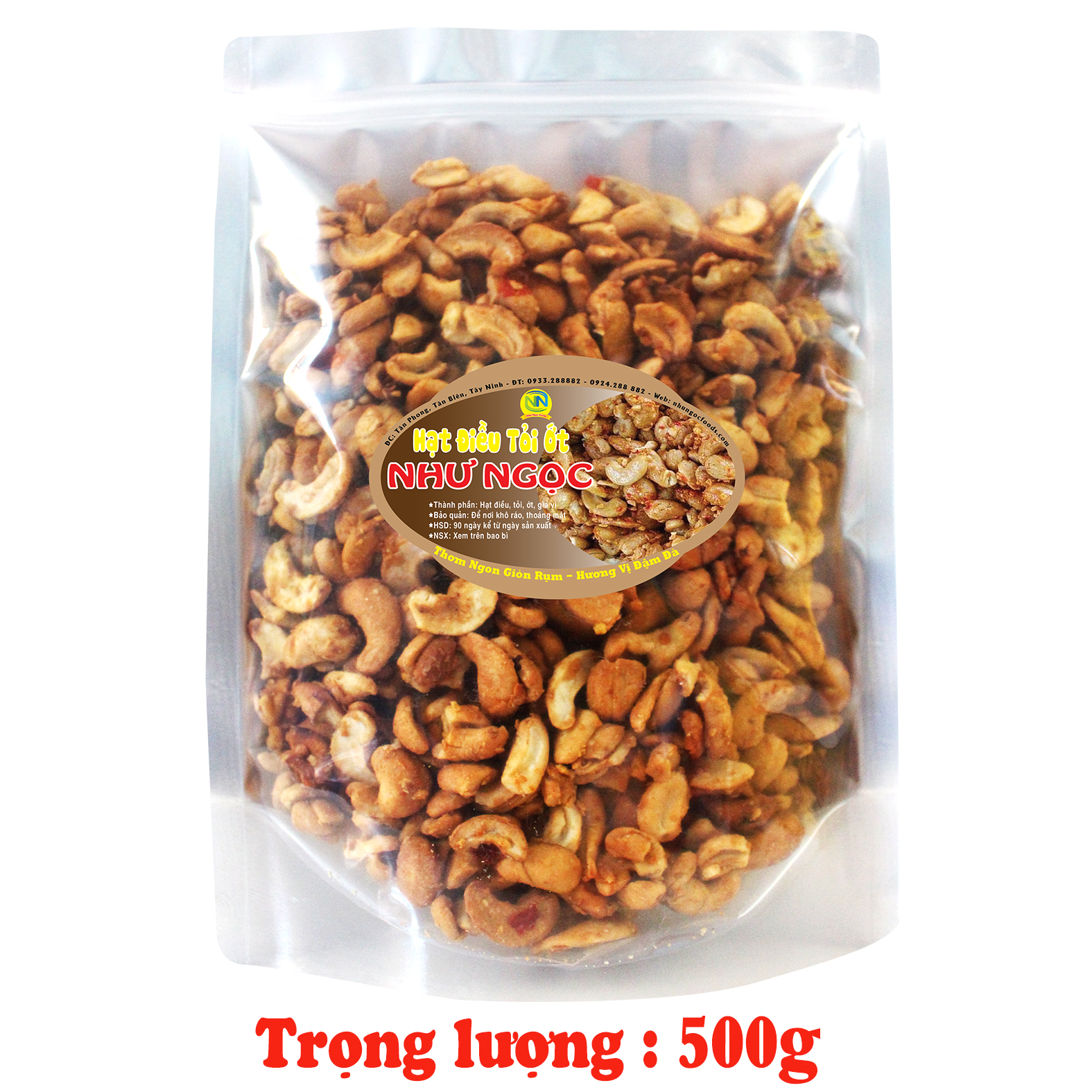 Hạt Điều Tỏi Ớt Gói_500g