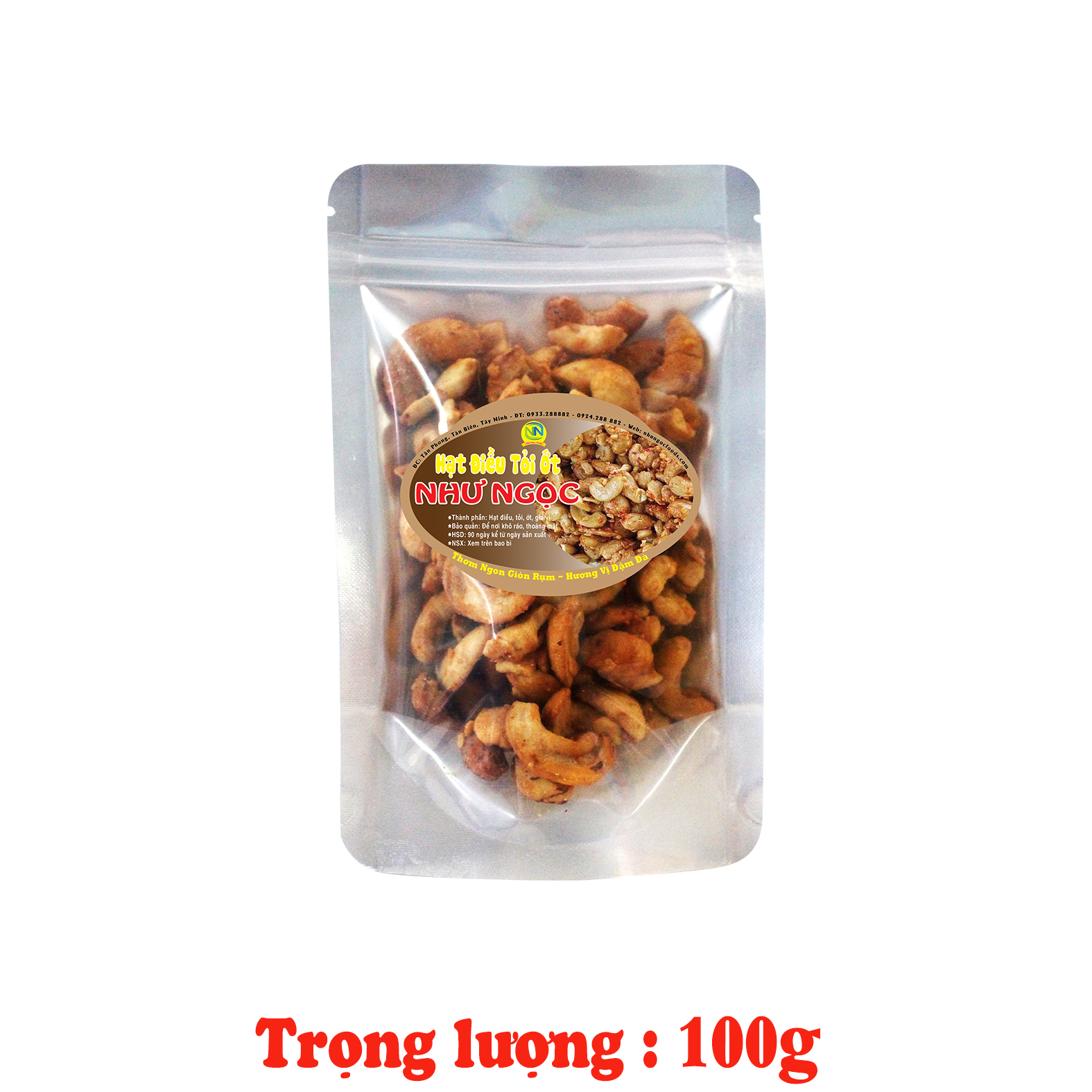 Hạt Điều Tỏi Ớt Gói_100g