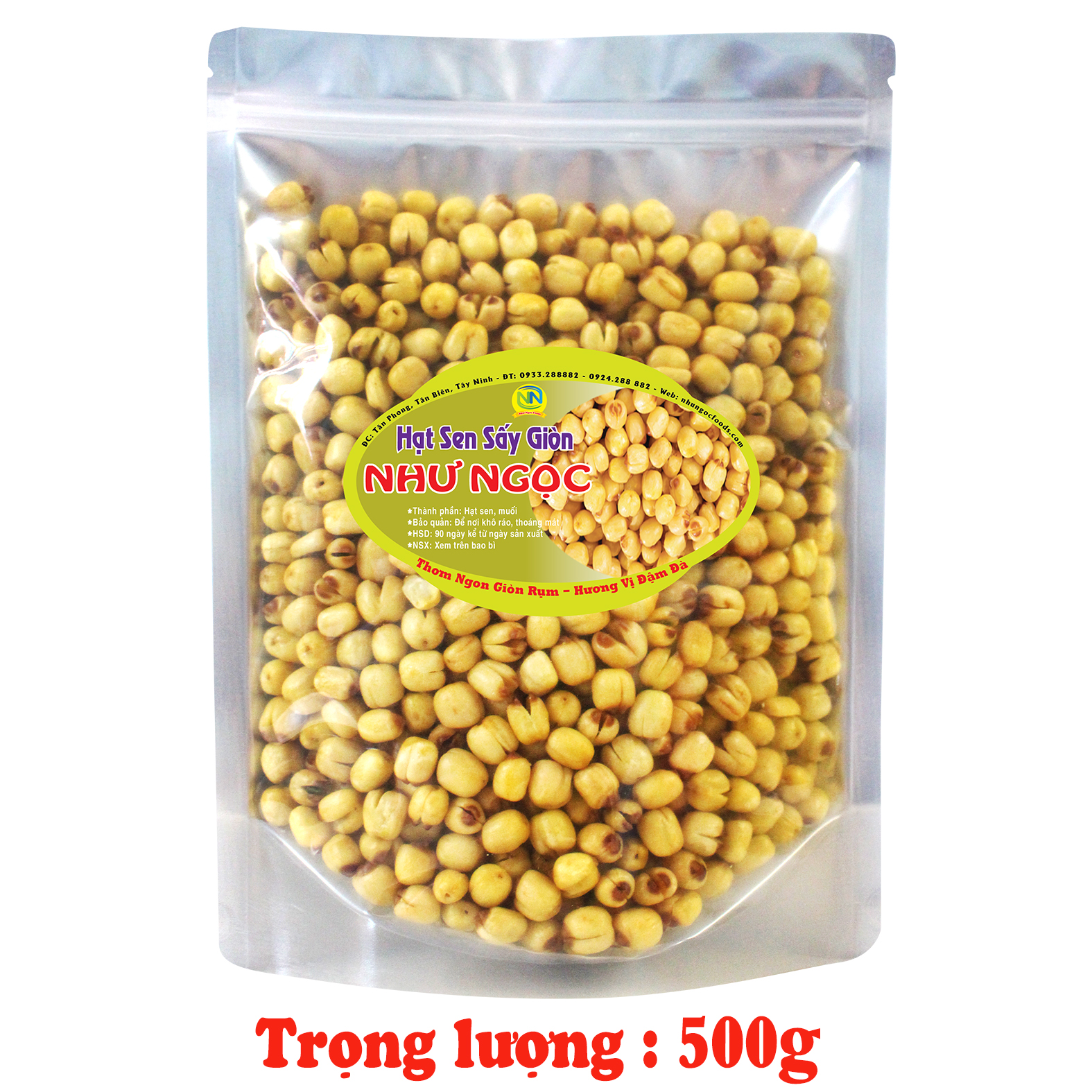 Hạt Sen Sấy Giòn Gói_500g