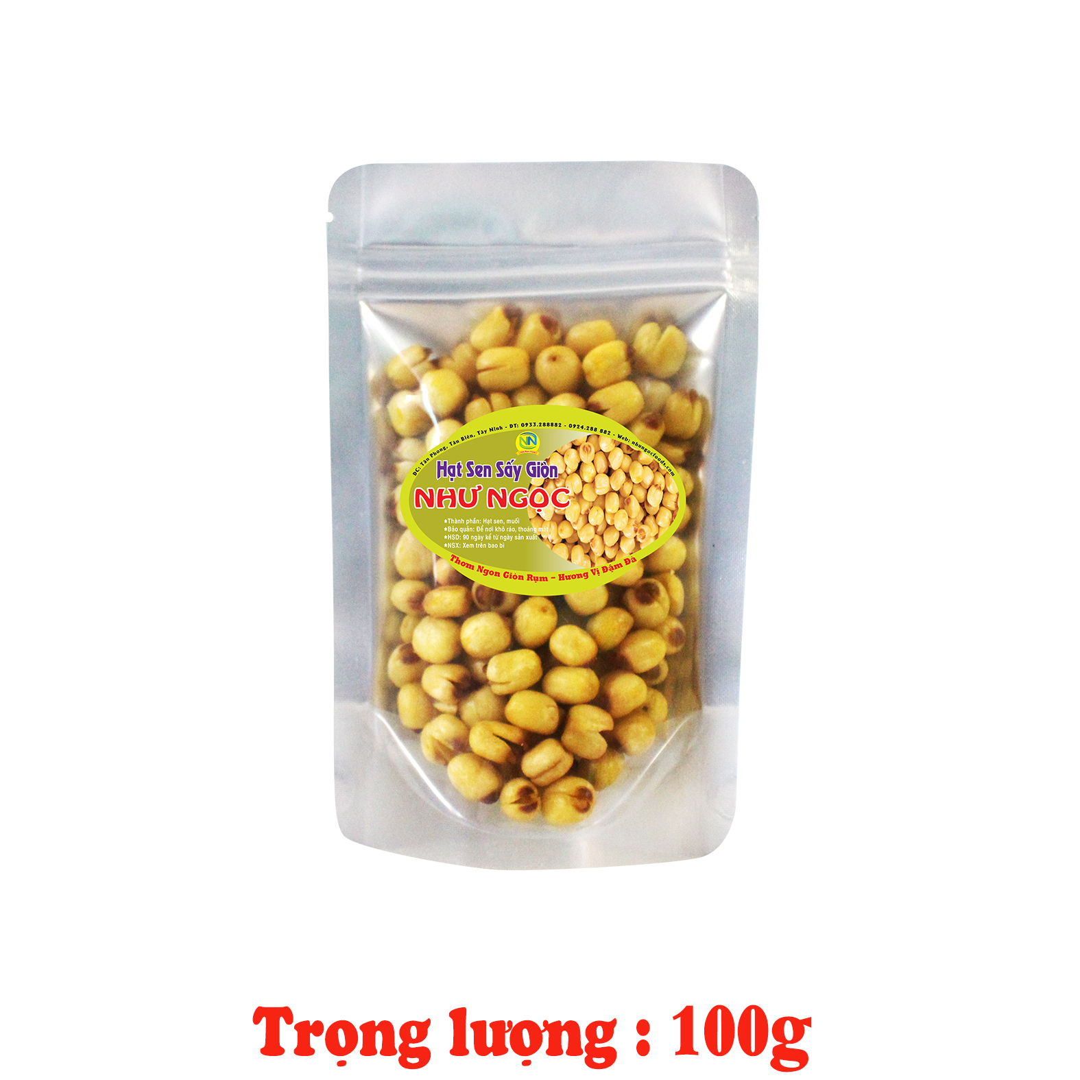 Hạt Sen Sấy Giòn Gói_100g